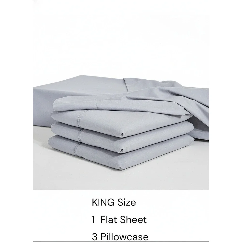Abripedic King SZ 1Flat Sheet 3 Pillowcases Tencel Lyocell From Eucalyptus Trees